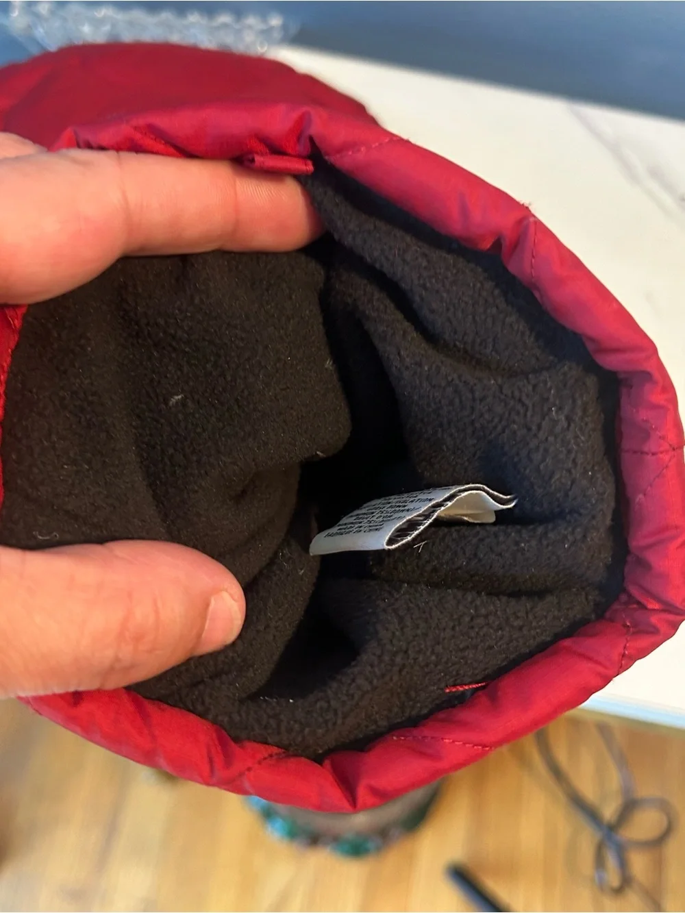 Eddie Bauer goose down fill ice scraper mitten